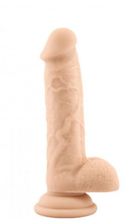 Yoxo Sexy Shop - Fallo Realistico Morbido e Flessibile Real Safe Rod in Puro Silicone Chiaro 18,5 x 4 cm.