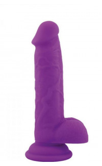 Yoxo Sexy Shop - Fallo Realistico Morbido e Flessibile Real Safe Rod in Puro Silicone Viola 18,5 X 4 cm.