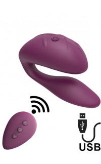 Yoxo Sexy Shop - Novak - Vibratore per Coppia con Telecomando Wireless 8,6 x 3,8 cm. in Silicone Magenta Ricaricabile USB
