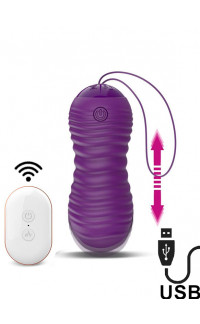 Yoxo Sexy Shop - Ovetto Wireless Orio con Spinta in Silicone 8,7 x 3,4 Viola Ricaricabile con USB