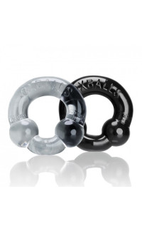 Yoxo Sexy Shop - OXBALLS - Cockrings Ultraballs Set di 2 Trasparente-Nero