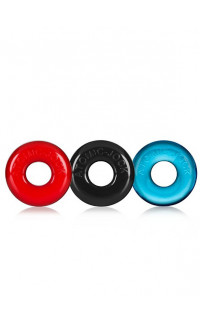 Yoxo Sexy Shop - Oxballs set 3 anelli Fallici Elastici Colorati