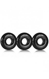 Yoxo Sexy Shop - Oxballs set 3 anelli Fallici Elastici Neri