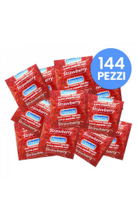 Yoxo Sexy Shop - PASANTE - Profilattici Aromatizzati alla Fragola 144 pezzi