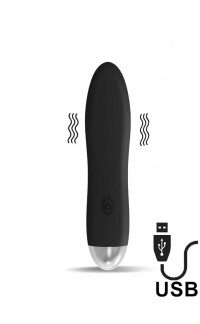 Yoxo Sexy Shop - Vibratore Dawel in Silicone 11,5 x 3 cm Ricaricabile con USB Nero