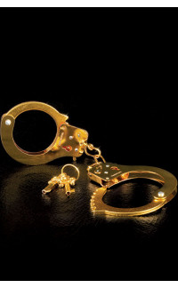 Yoxo Sexy Shop - Manette in metallo dorato con chiavi - Serie Gold