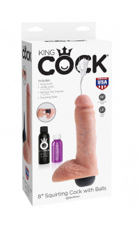 Yoxo Sexy Shop - Omaggio KING COCK 8 Fallo Ultra Realistico Eiaculante 20 x 5 cm. Flacone di Sperma incluso
