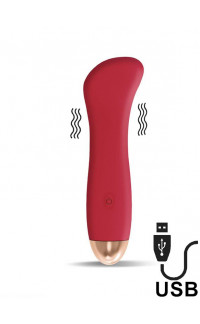 Yoxo Sexy Shop - Vibratore Phana in Silicone 11,5 x 3 cm Ricaricabile con USB Rosso
