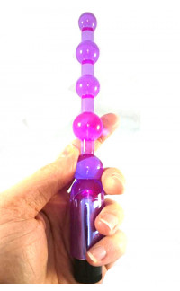 Yoxo Sexy Shop - Vibratore Anale Flessibile a Sfere Progressive 20 x 2,5 cm.