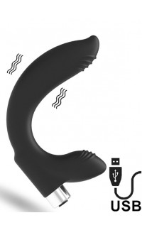 Yoxo Sexy Shop - Vibratore Ricurvo per Prostata Nero 11 cm Ricaricabile con USB