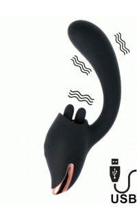 Yoxo Sexy Shop - Vibratore Rabbit con Setole Lecca Clitoride Qiot Jelly 10 x 4 cm USB Ricaricabile