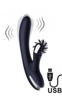 Yoxo Sexy Shop - Vibratore Rabbit con Lingue Rotanti USB Ricaricabile 15 x 3,5 cm
