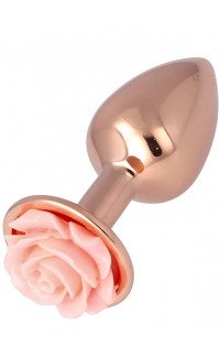 Yoxo Sexy Shop - Plug Anale N.28 con Rosa Taglia M 8,3 x 3,4 cm