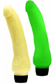 Yoxo Sexy Shop - Vibratore Realistico FOSFORESCENTE (Brilla al Buio) 19 X 4 cm.