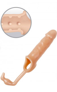 Yoxo Sexy Shop - Guaina Fallica (+ 2 cm) con Stimolatore Prostata (9 X 3,5 cm) Incorporato