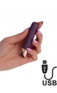 Yoxo Sexy Shop - Mini Vibratore in silicone viola ricaricabile USB 9 x 1,8 cm.