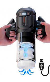 Yoxo Sexy Shop - Masturbatore Automatico Zyon Advance con Spinta e Rotazione Ricaricabile USB