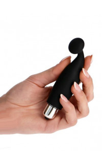 Yoxo Sexy Shop - Mini Vibratore Ricurvo in Silicone Nero 11,5 X 2,8 cm.