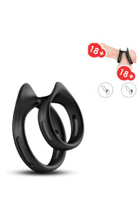 Yoxo Sexy Shop - Cockring Anello Doppio in Silicone Nero