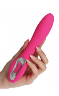 Yoxo Sexy Shop - Vibratore Design in Puro Silicone Elys Concave Pink 20,1 x 3,6 cm.