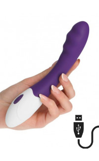 Yoxo Sexy Shop - Vibratore Ricaricabile USB Jag in Puro Silicone 20 x 3,1 cm.