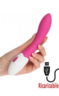 Yoxo Sexy Shop - Vibratore Ricaricabile USB Simple in Puro Silicone 20 x 3 cm.