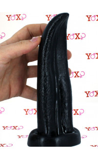 Yoxo Sexy Shop - Tongue - Dildo Anale a Forma di Lingua di Mucca 20,5 x 5,8 cm. Nero