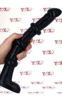 Yoxo Sexy Shop - Annelida - Fallo Gigante con Anelli 35 x 5,5 cm. Nero