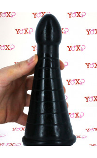 Yoxo Sexy Shop - Gulpy - Dildo Anale Gigante a Cono 19 x 7 cm. Nero