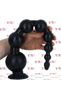 Yoxo Sexy Shop - Snake Progress - Gut Snake Dildo Flessibile Progressivo con 8 Bulbi 48 x 8 cm. Nero