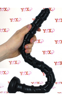 Yoxo Sexy Shop - Achill - Gut Snake Dildo Flessibile a Spirale 51 x 3,5 cm. Nero