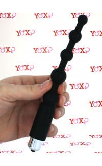 Yoxo Sexy Shop - Vibratore Anale Flessibile a Sfere Progressive in Puro Silicone 19,5 x 2,1 cm.