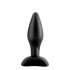 MINI Plug Anale Nero Puro Silicone 8,9 x 2,5 cm + 2 guaine + crema desensibilizzante anale + lubrificante anale + cleaner - 1