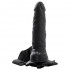 Fallo Strap-on Realistico Real Rapture Cavo Nero con Testicoli per Uomo o Donna 20,5 x 5 cm. - 1