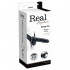 Fallo Strap-on Realistico Real Rapture Cavo Nero con Testicoli per Uomo o Donna 20,5 x 5 cm. - 2