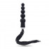 Cuneo Anale a Sfere Progressive in Puro Silicone con Frusta 19,5 x 4 cm. - 0