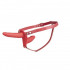 StrapOn Doppio in Puro Silicone Rosso con 2 Falli (1 interno) 14 x 3 cm. - 0