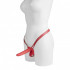 StrapOn Doppio in Puro Silicone Rosso con 2 Falli (1 interno) 14 x 3 cm. - 1