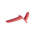 StrapOn Doppio in Puro Silicone Rosso con 2 Falli (1 interno) 14 x 3 cm. - 2