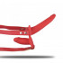 StrapOn Doppio in Puro Silicone Rosso con 2 Falli (1 interno) 14 x 3 cm. - 3