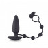 Cuneo Anale in Puro Silicone con Anello Fallico Vibrante 12 x 3,5 cm. - 0