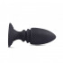 Cuneo Anale in Puro Silicone Nero con Rilievi 12 x 4,5 cm. - 2