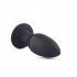 Cuneo Anale in Puro Silicone Nero con Rilievi 12 x 4,5 cm. - 3