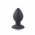 Cuneo Anale in Puro Silicone Nero con Rilievi 10 x 5 cm. - 0