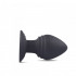 Cuneo Anale in Puro Silicone Nero con Rilievi 10 x 5 cm. - 2
