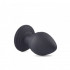 Cuneo Anale in Puro Silicone Nero con Rilievi 10 x 5 cm. - 3