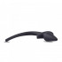 Cuneo Anale in Puro Silicone Nero con Coda da Cane 8 x 3,5 cm. - 3