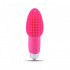 Mini Vibratore da Dito con Rilievi Stimolanti in Puro Silicone Rosa 10 cm. - 0