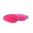 Mini Vibratore da Dito con Rilievi Stimolanti in Puro Silicone Rosa 10 cm. - 3