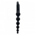 Catena Anale da 6 Palline a Forma di Cuori in Silicone Nero 15,4 x 3,2 cm. - 1